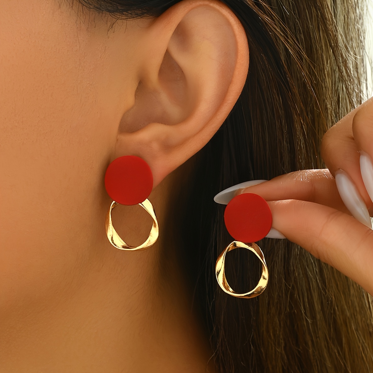 Bohemian Irregular Round Stud Earrings